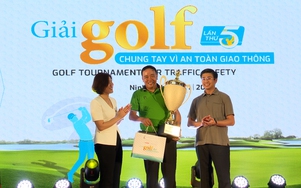 Golfer Hoàng Quân vô địch, 100 suất học bổng được trao tại Giải golf Chung tay vì ATGT