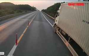 Xe tải cố vượt phải trên cao tốc Cam Lộ - La Sơn giống vụ tai nạn 3 người chết
