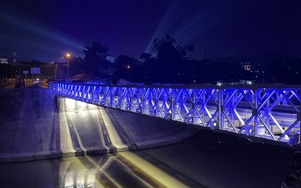 Điểm nhấn hệ thống chiếu sáng cầu Mường Thanh dịp kỷ niệm 70 năm chiến thắng Điện Biên Phủ