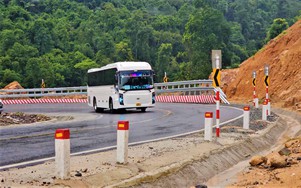 Hoàn thành khắc phục sạt lở đường đèo Khánh Lê trước mùa mưa bão