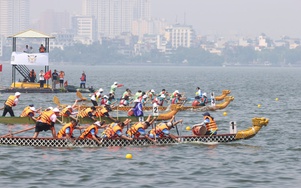 Hơn 400 VĐV tranh tài tại Giải Bơi chải Thuyền rồng - Ván SUP Hà Nội mở rộng năm 2025
