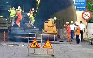 Cơ bản khắc phục xong hư hỏng mặt đường quốc lộ 1 đoạn qua Huế