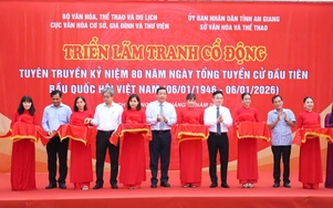 Bộ Văn hóa, Thể thao và Du lịch khai mạc triển lãm tranh cổ động tấm lớn tại An Giang