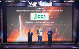 CC1 được vinh danh dẫn đầu “Top 10 Nhà thầu Xây dựng Hạ tầng - Công nghiệp uy tín năm 2025