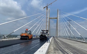 Ngắm cầu Bình Khánh cao tốc Bến Lức - Long Thành đang băng băng về đích