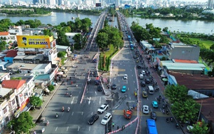 Bắt đầu cấm ô tô đi vào cầu Bình Triệu 1 để nâng tĩnh không