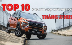 Infographic: TOP 10 ô tô bán chạy nhất Việt Nam tháng 7/2023