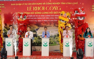 Khởi công kè chống ngập hơn 224 tỷ đồng ở Vĩnh Long