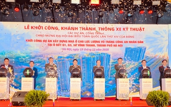 Hà Nội: Khởi công dự án nhà ở cho lực lượng Công an nhân dân tại xã Vĩnh Thanh