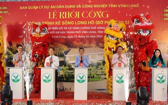 Khởi công kè chống ngập hơn 224 tỷ đồng ở Vĩnh Long