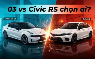 So sánh Lynk & Co 03 bản thường và Honda Civic RS