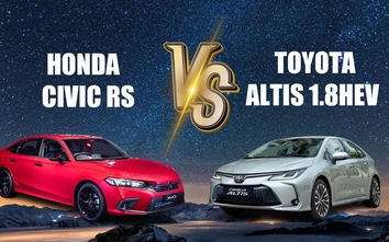 Cùng giá bán, chọn Toyota Corolla Altis hybrid 2023 hay Honda Civic RS?