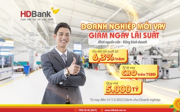 HDBank ưu đãi khách hàng doanh nghiệp mới vay lãi suất 6,3%/năm