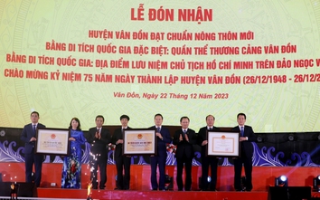 Huyện đảo Vân Đồn đón nhận quyết định huyện đạt chuẩn nông thôn mới