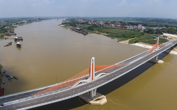 Khánh thành cầu 540 tỷ nối Vĩnh Phúc -  Phú Thọ, xe bớt đi đường vòng 20km