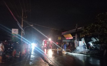 Cháy tiệm sửa xe ở Phan Thiết, hai người tử vong