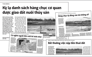 Vụ giao 250ha đất nuôi thủy sản cho 35 cơ quan: Huyện Tiền Hải kiểm tra, hứa xử lý nghiêm