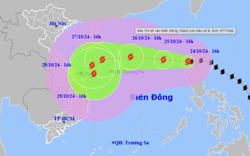 Bão Trami đã vào Biển Đông, trở thành cơn bão số 6 từ đầu năm đến nay