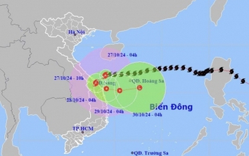 Bão số 6 Trami giật cấp 12 hướng vào đất liền