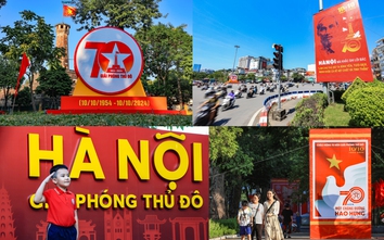 Phố phường rợp cờ hoa mừng 70 năm Giải phóng Thủ đô