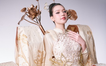 Hoa hậu Thanh Thủy hỗ trợ "đối thủ" trong phần thi National Costume