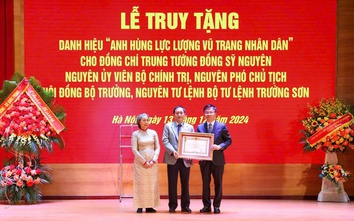 Truy tặng danh hiệu Anh hùng Lực lượng vũ trang nhân dân cho cố Trung tướng Đồng Sỹ Nguyên