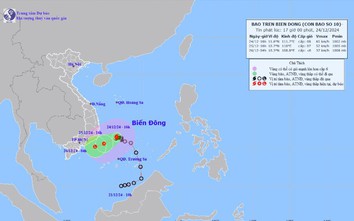 Bão số 10 Pabuk đang suy yếu thành áp thấp nhiệt đới, gây mưa lớn ở Nam Bộ