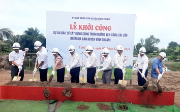 Kiên Giang: Khởi công tuyến đường ven sông Cái Lớn hơn 535 tỷ đồng