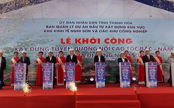 Khởi công đường 1.345 tỷ nối cao tốc Bắc - Nam với QL1 ra cảng Nghi Sơn