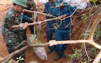 San lấp mặt bằng, tá hỏa phát hiện quả bom nặng 115kg có nguy cơ phát nổ