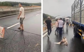 Vì sao một người dân căng dây chặn ngang cao tốc Tuyên Quang - Phú Thọ?