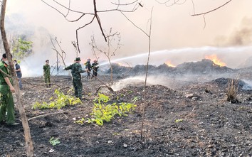 Gia Lai: Cháy lớn tại nhà máy rác ở Chư Sê