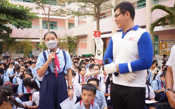 Tập huấn ATGT cho hàng trăm học sinh trường THCS Hậu Giang