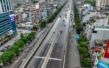 Hà Nội: Vành đai 2 trên cao lại ngập úng sau trận mưa lớn