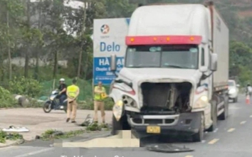 Bị xe đầu kéo đâm từ phía sau, tài xế xe tải tử vong trên QL1