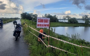 Nam Định: 2 tuyến đê bị sạt trượt do ảnh hưởng bão số 2
