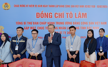 Tổng Bí thư Tô Lâm thăm, tặng quà Tết cho công nhân tại Bắc Ninh