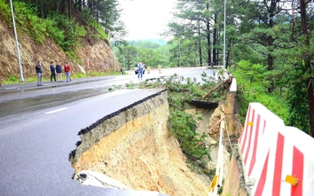 Lâm Đồng: Phân luồng giao thông qua đèo Prenn và quốc lộ 27C để khắc phục sự cố sạt lở