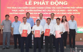 Phát động thi đua cao điểm giải phóng mặt bằng cao tốc Cà Mau - Đất Mũi, cảng Hòn Khoai