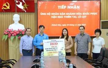 Tổng công ty HUD ủng hộ 2.000 phần quà cho người dân Khánh Hòa ảnh hưởng mưa lũ