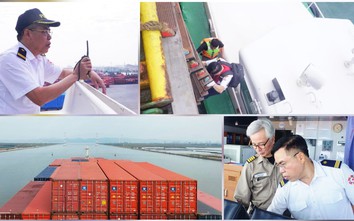 3 giờ căng mình dẫn tàu container rời cảng Hải Phòng