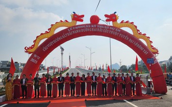 Thông xe kỹ thuật cầu dây văng vượt đường sắt Bắc - Nam đầu tiên ở Thanh Hóa