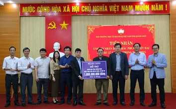 Bộ Xây dựng trao 1 tỷ đồng hỗ trợ người dân Quảng Ngãi khắc phục hậu quả thiên tai