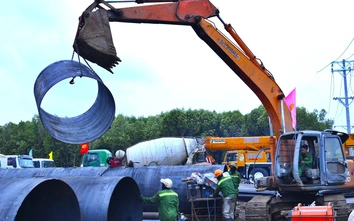 Hối hả thi công cao tốc Cà Mau - Đất Mũi xuyên Tết