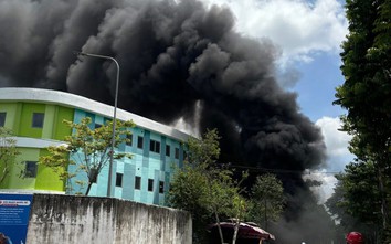 Lửa thiêu rụi nhiều xe tại trường học ở Quảng Ngãi