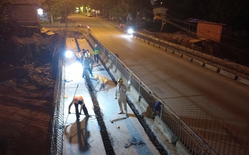 Xuyên đêm thi công cầu Âu Lâu, quyết tâm về đích trước mùa mưa