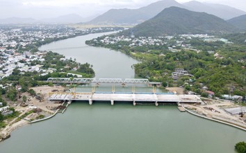 Đập ngăn mặn sông Cái Nha Trang sắp về đích sau nhiều năm vướng mặt bằng