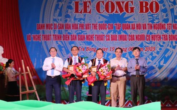 Hai loại hình nghệ thuật miền núi Quảng Ngãi được công nhận di sản phi vật thể quốc gia