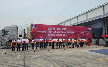 Đón chuyến xe đầu tiên thông tuyến quốc tế về Trung tâm Logistics quốc tế Bắc Giang