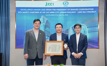 CC1 nhận giải thưởng từ Chủ tịch Tập đoàn Shimizu về công tác ATLĐ, vệ sinh công trường